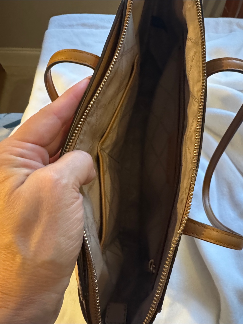 Michael Kors Camel Saffiano Leather Tote - Picture 8 of 12